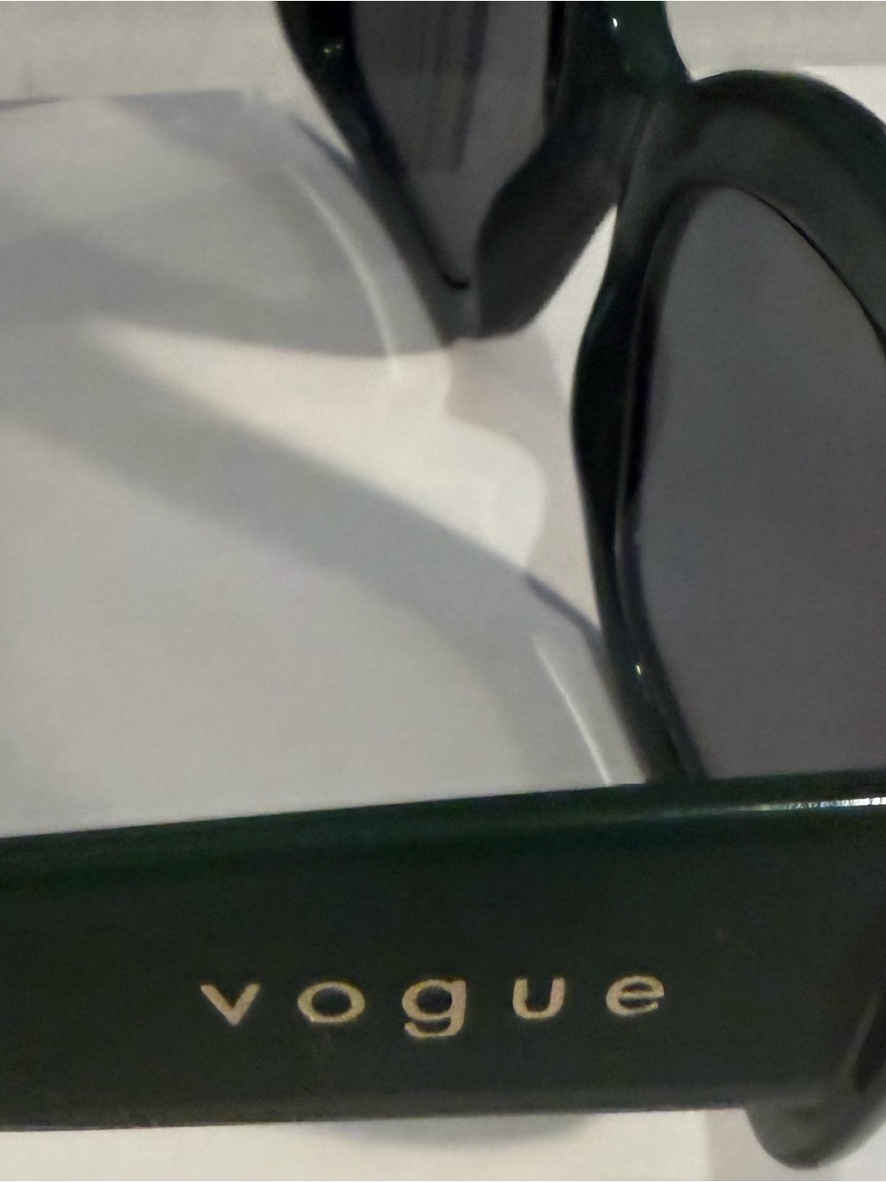 Vogue Dark Green Slim Cat-Eye Sunglasses - Picture 6 of 11
